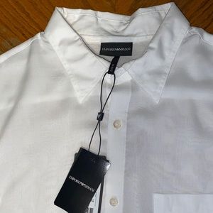 Emporio Armani White Men’s Button Up Shirt NWT